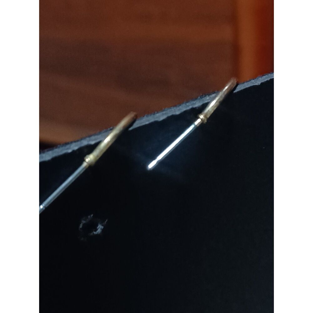 Gold-Toned Blue Celestial Moon Earrings - Picture 2 of 2